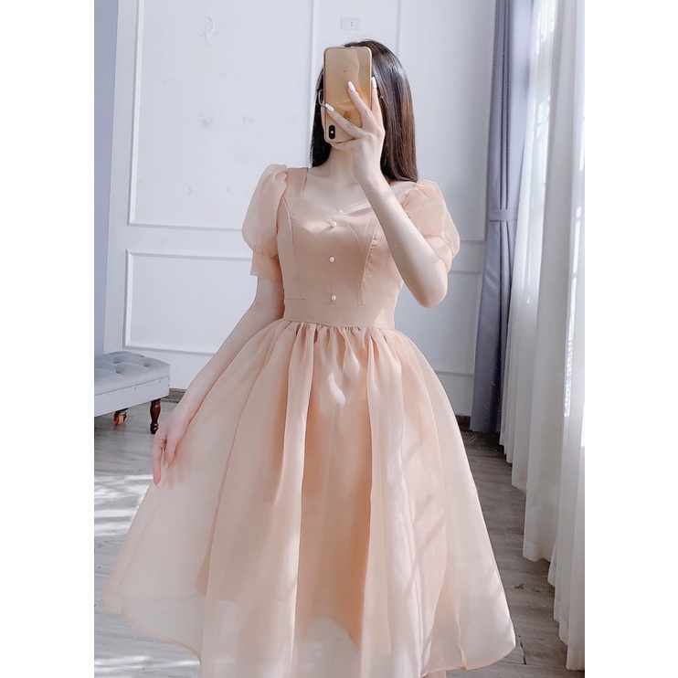 (Free ship) ĐẦM LỤA XƯỚC FORM SIÊU XINH UP hhp