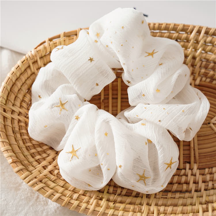 Scrunchies vải voan Bride đính sao