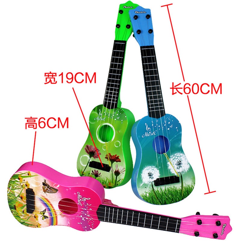 Đàn Ukulele Mini Bằng Gỗ Họa Tiết Trái Cây Hoạt Hình Cho Bé