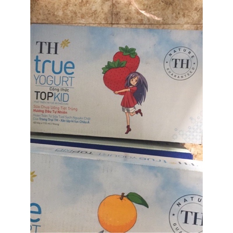 Sữa TH True Yogurt Top Kid 48 hộp x 110ml Dâu/Cam/Chuối