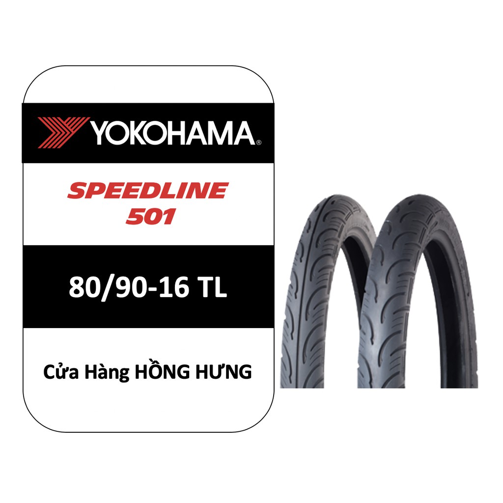 Lốp Yokohama 80/90-16 TL R501 (Lốp sau xe Yamaha Nouvo)