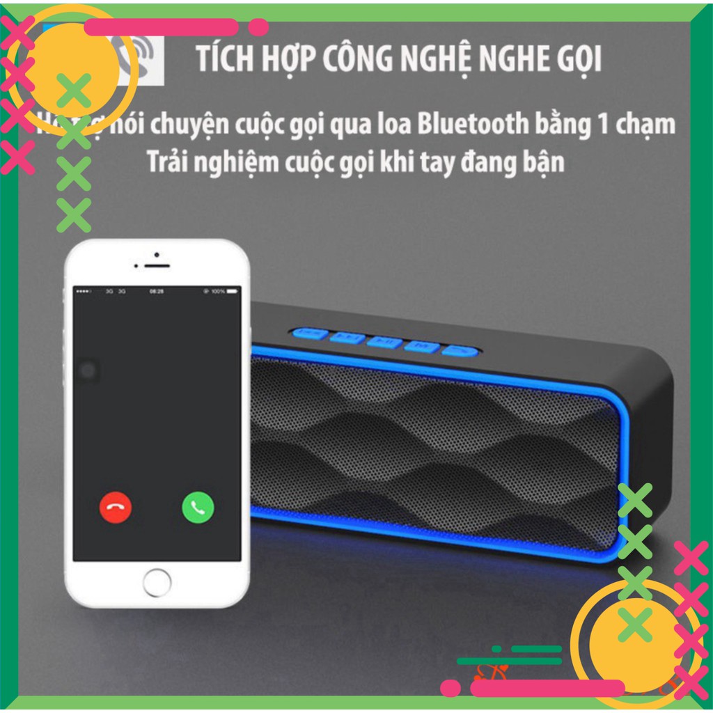 [FREE SHIP] Loa Bluetooth Siêu Trầm, Tích Hợp Loa Kép Cho ÂM Thanh Sống Động, Sắc Nét HOT