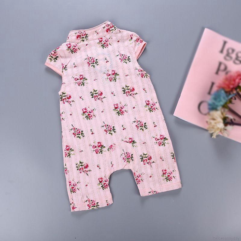 Bộ áo liền quần sườn xám đáng yêu cho bé