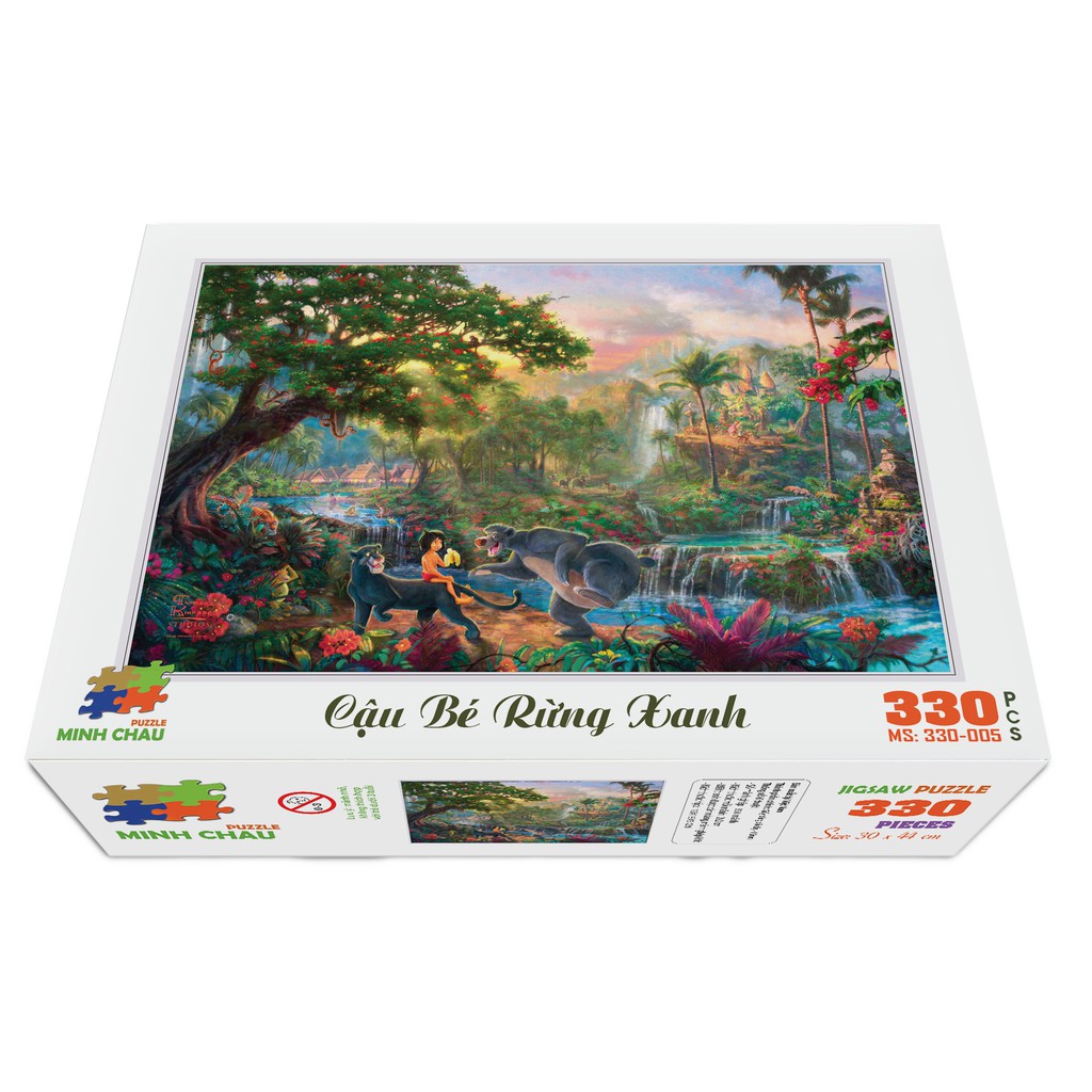 Bộ Tranh Xếp Hình Minh Châu 330 Mảnh Kích Thước 30x44cm – Cậu Bé Rừng Xanh