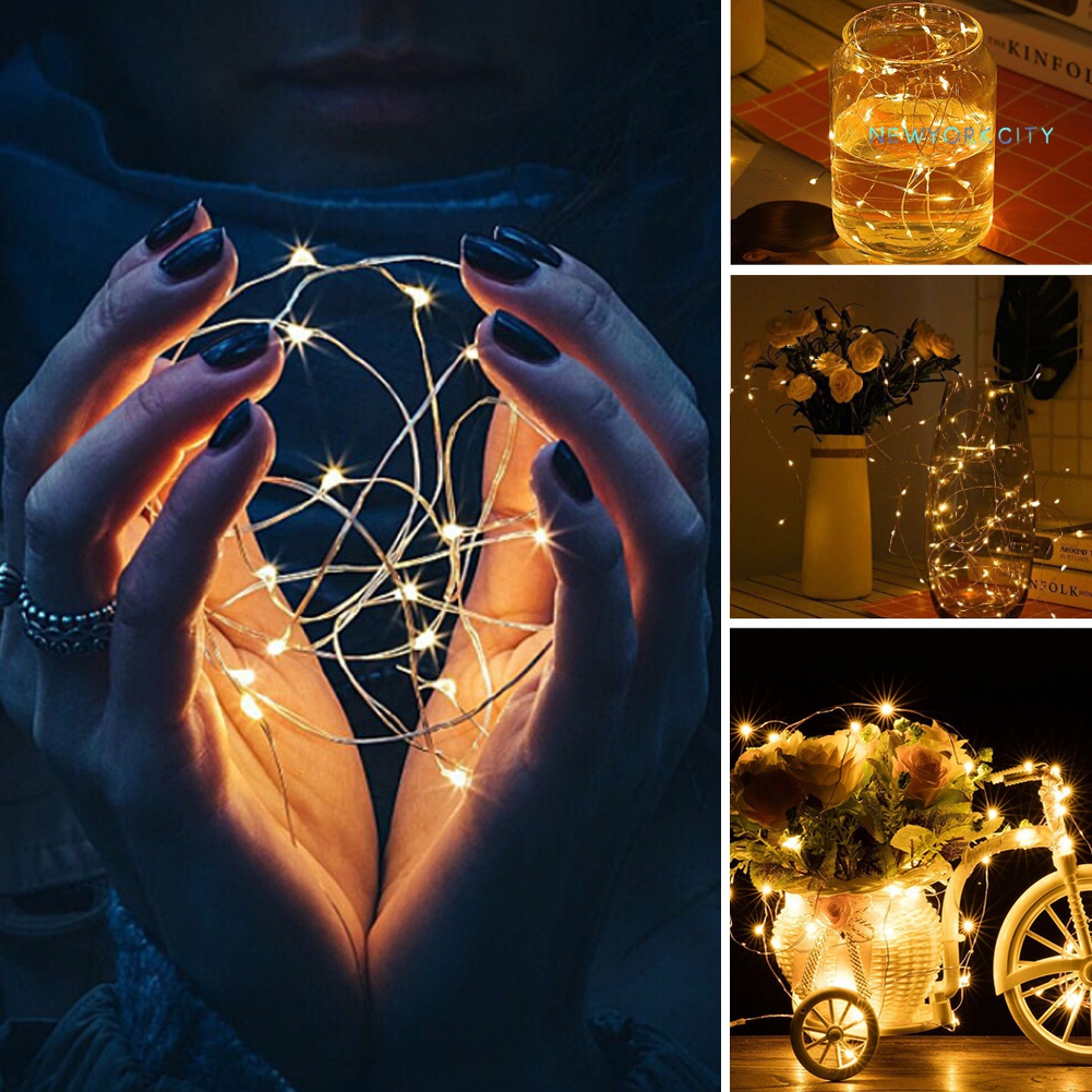 Dây Đèn LED Trang Trí Giáng Sinh Bằng Đồng 1m 2m 3m