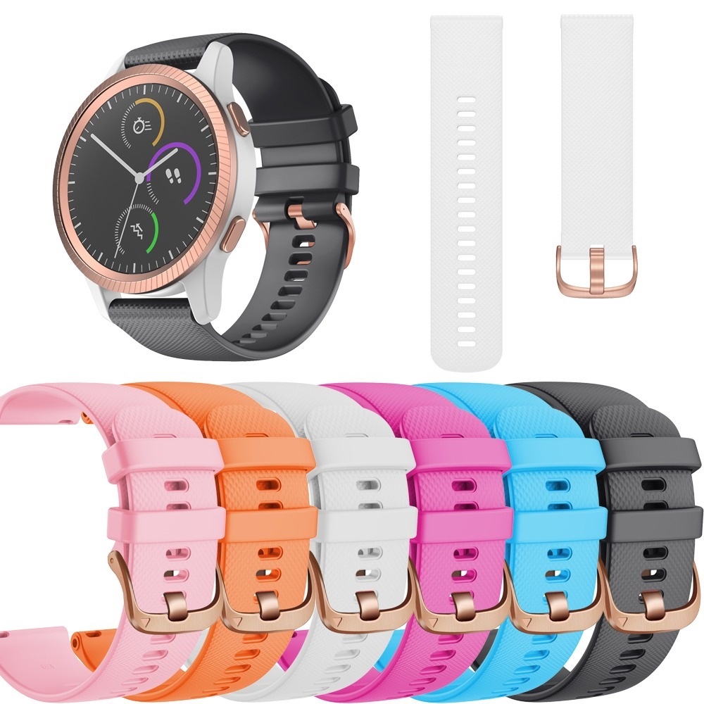 Dây đeo đồng hồ bằng cao su silicon 18mm cho Garmin Venu 2S Vivomove 3S Vivoactive S 4S