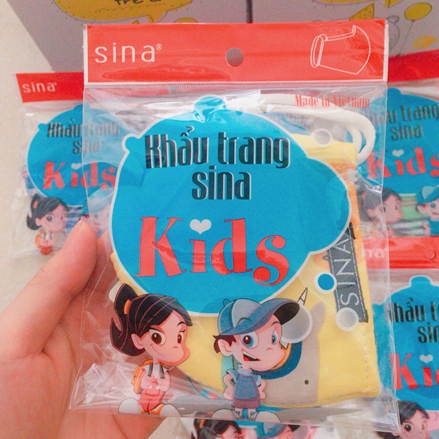 Khẩu trang kháng khuẩn SINA KIDS cho bé