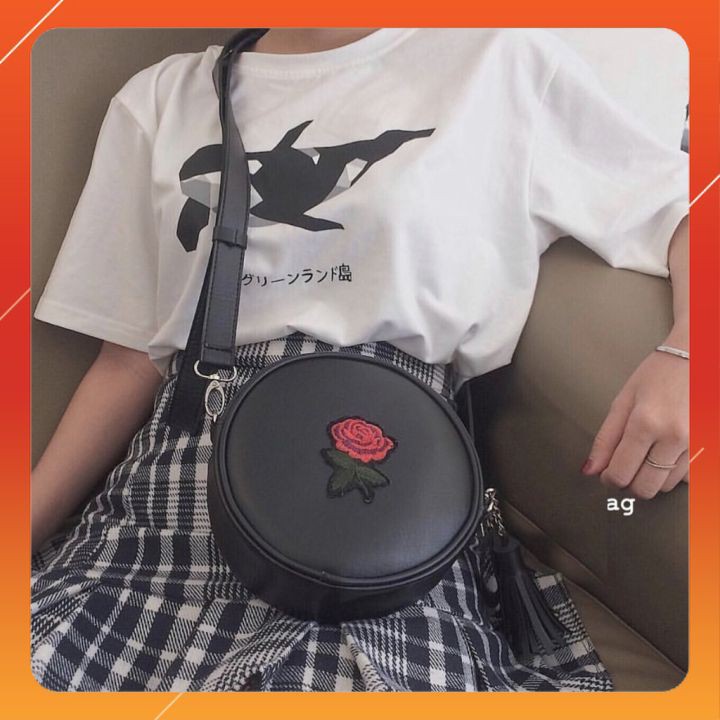 Túi da mềm đeo chéo mini ROSEBAG [unisex] [ulzzang] Túi da đeo chéo nữ vintage