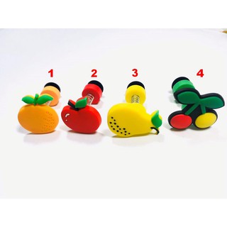 Nút gắn dép Crocs Lò Xo 2D trái cây - Jibbitz Charm Sticker cài dép Sục, Satihu, Cá Sấu