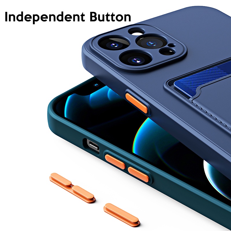 Ví Ốp Điện Thoại Có Ngăn Đựng Thẻ Bảo Vệ Cho iPhone 12 / 12pro / 12 Pro Max / 12 mini