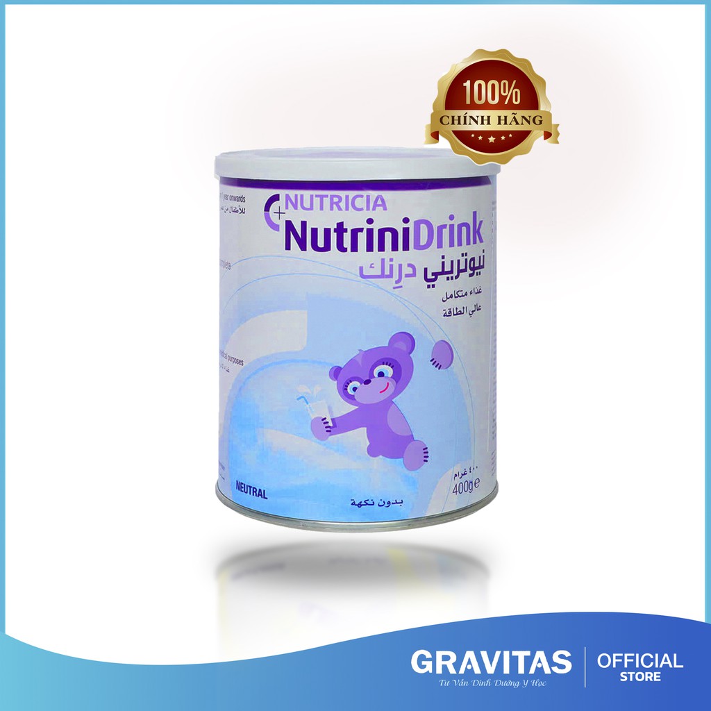 [ DATE T7/22 ] Sữa NUTRINIDRINK VỊ VANI VÀ NEUTRAL 400g