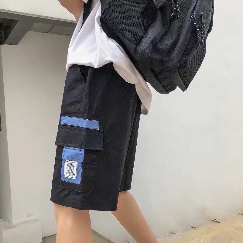 Quần short Túi Hộp In chữ xanh Unisex Zoozoo_unisex
