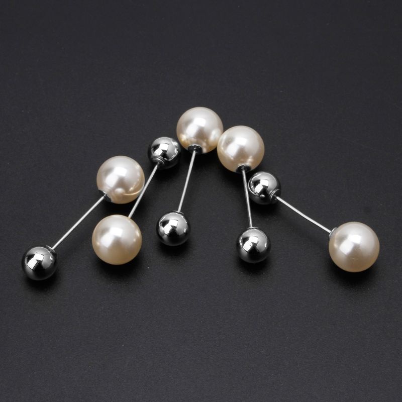 Set 5 Ghim Cài Áo Đính Ngọc Trai Nhân Tạo Trang Trí Khăn Choàng Cổ
