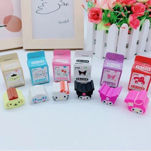 Tẩy kitty sanrio hộp sữa T120 gôm cute dễ thương