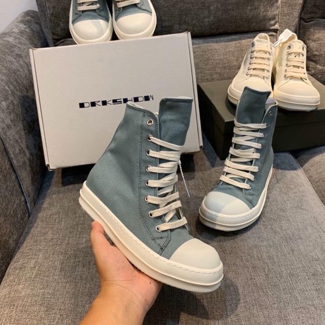 LV-NEW ⚡ XIÊU SALE- Giầy rickowen xanh cổ cao hàng độc 1:1 ( full box + free ship ) CKV ✔️ : : : 🔥 XIÊU RẺ ☯ $ ^ " ^ ¹ :