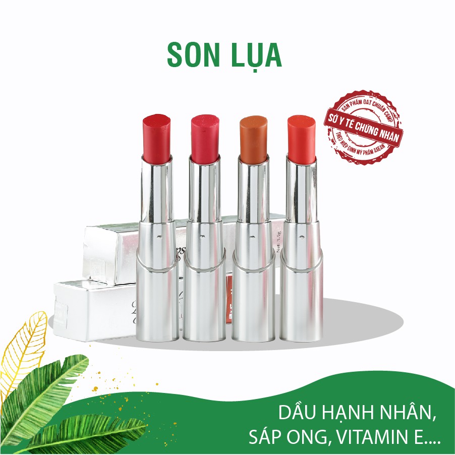 Son lụa SMOM không chì S-Mom thiên nhiên cung cấp độ ẩm và vitamin E cho môi