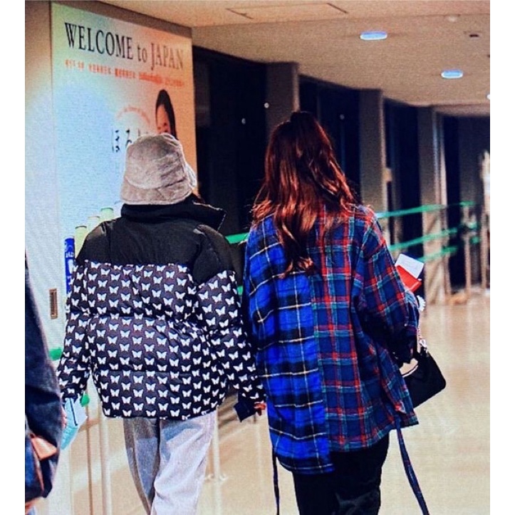 Áo Sơ Mi  in hoạ tiết sọc caro hàn quốc unisex