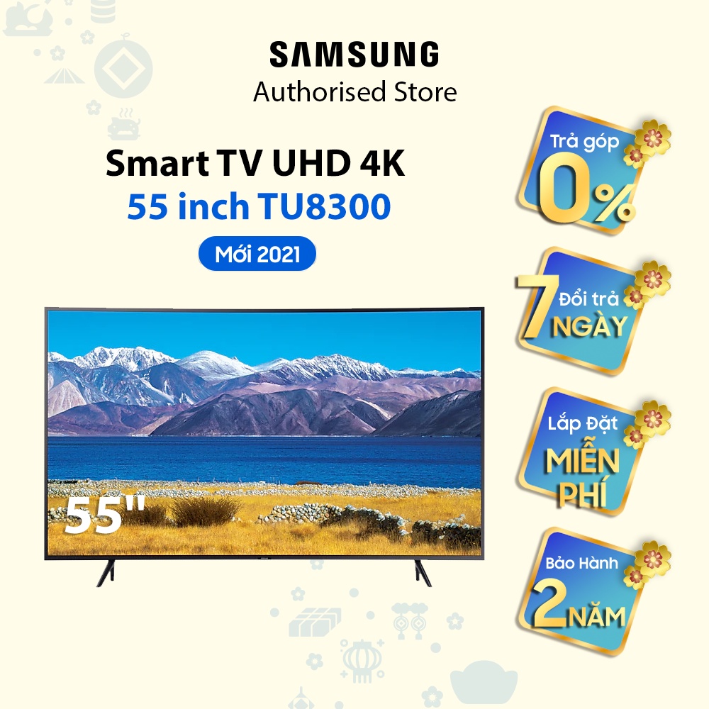 [Mã LT200 giảm 200K đơn 699K] Smart Tivi Samsung Màn Hình Cong Crystal UHD 4K 55 inch UA55TU8300 - Miễn phí lắp đặt