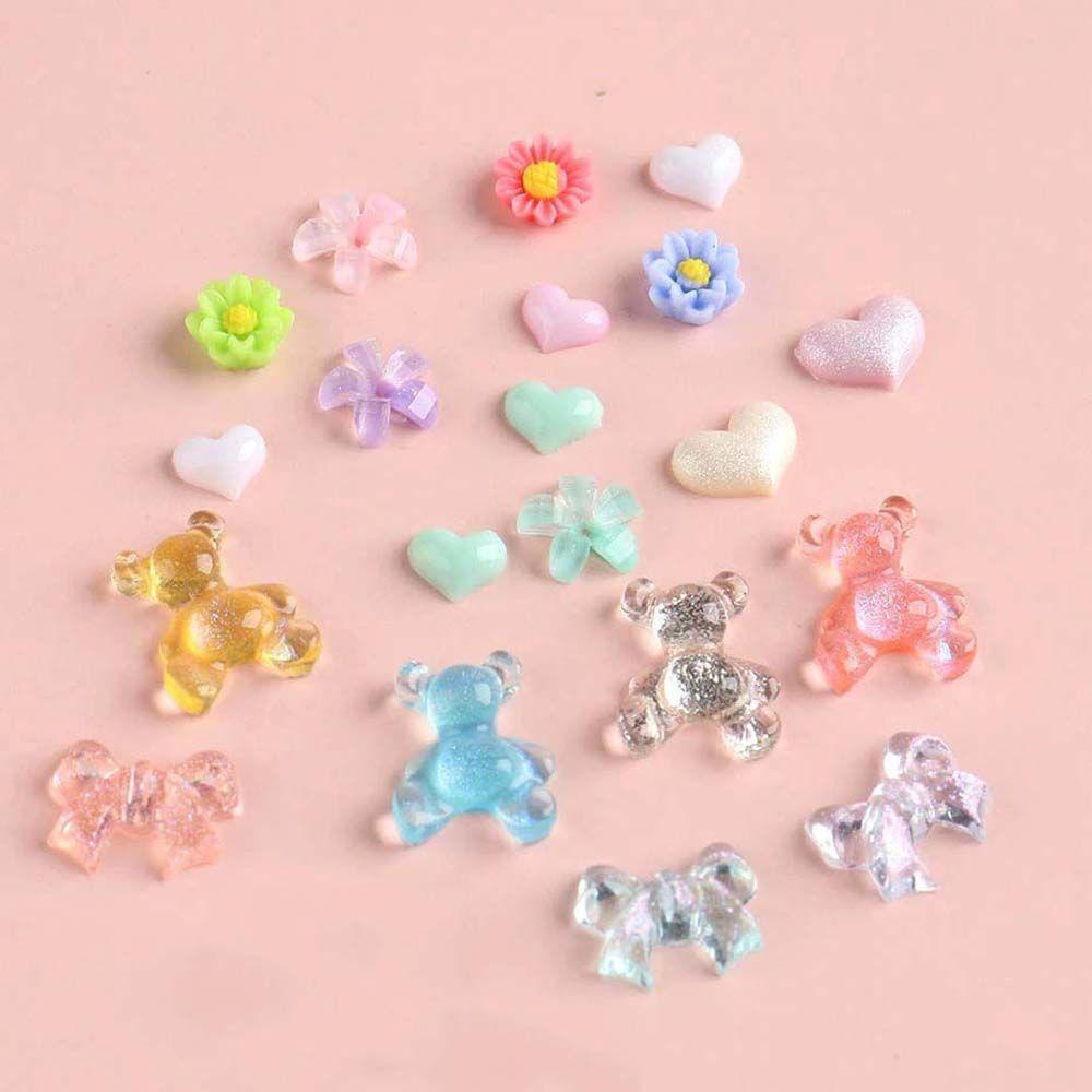 Phụ Kiện Trang Trí Móng Tay Hình Hoa Trái Tim Thời Trang Phong Cách Hàn Quốc