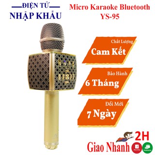 Micro Karaoke Bluetooth Hát KaraokeYS-95 Cao Cấp, Tích Hợp Loa Bass Cực Hay, Chỉnh Giọng Chuẩn.