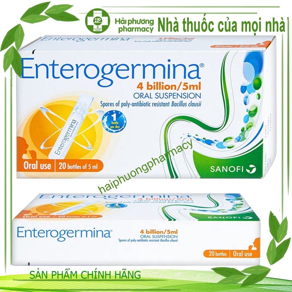 Enterogermina chứa 4 tỷ lợi khuẩn trong ống 5ml