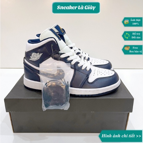 Giày JORDAN 1 MID OBSIDIAN - Fullbox kèm dây phụ