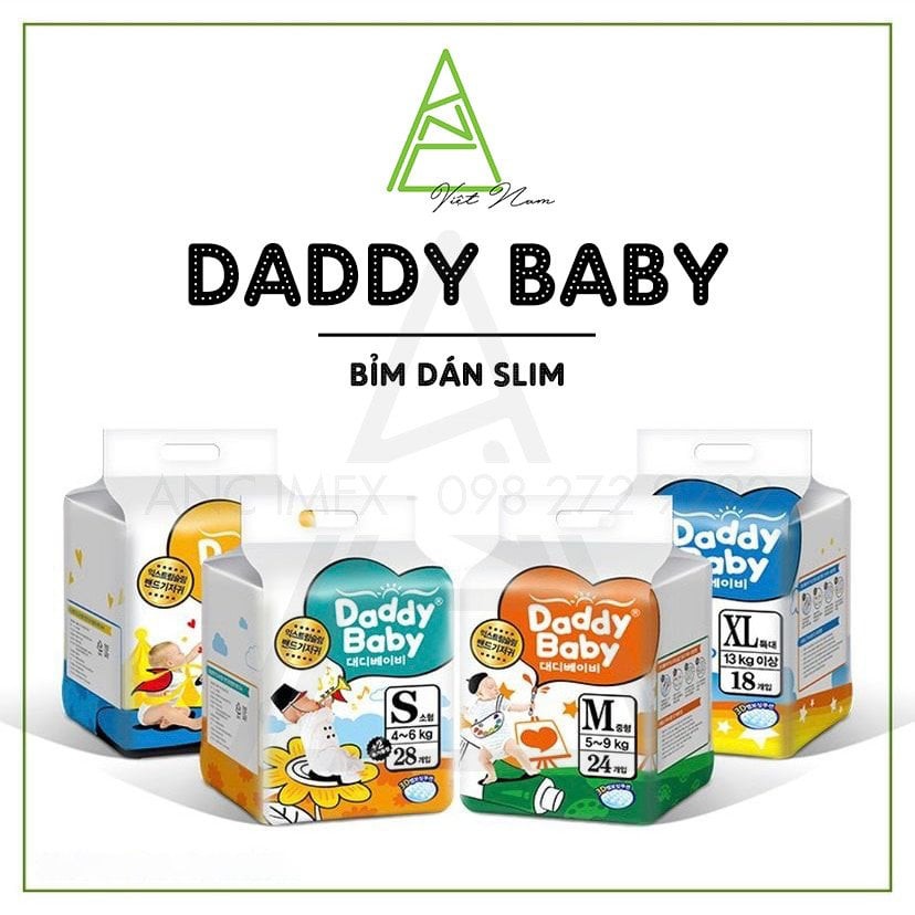 [BỈM DADDY BABY NỘI ĐỊA HÀN] BỈM DÁN/QUẦN S28/M24/L20/XL18 L22/XL18/XXL17