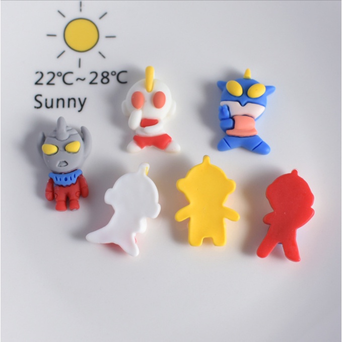 Charm hình Ultraman nhỏ xinh cho các bạn làm slime, trang trí kẹp tóc, dán Jibbitz, ốp điện thoại, DIY