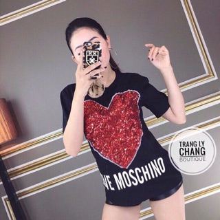 Áo trái tim love moschino