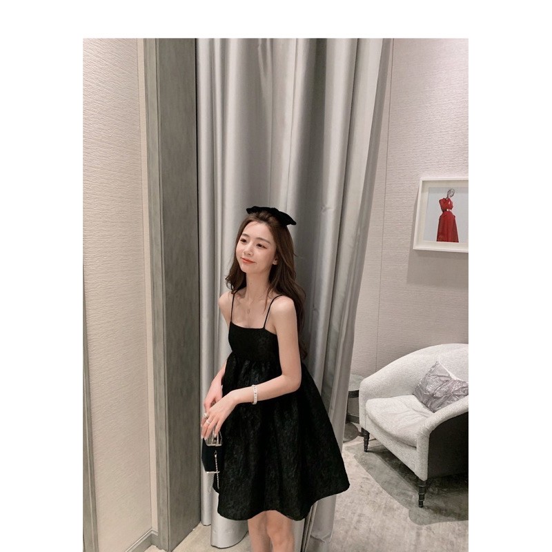 [SẴN-Tiktoker kimchung]Đầm babydoll 2 dây gấm hoạ tiết hoa nổi hot trend Tiktok SAM SAM BOUTIQUE | BigBuy360 - bigbuy360.vn