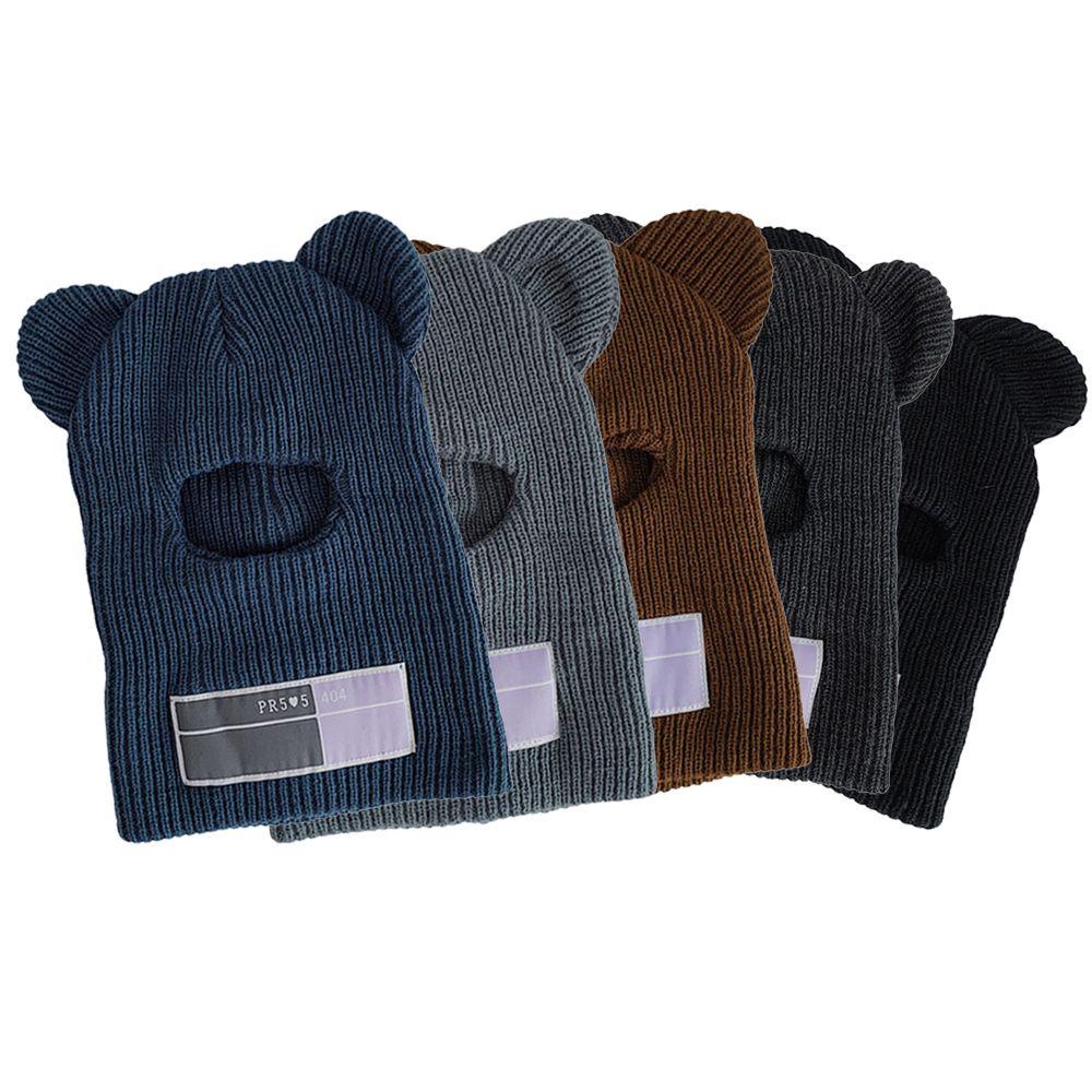 MIHAN1 Knit Cap Cold Proof Artificial Wool Winter Hat Ski Mask