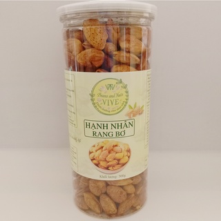 Hạnh Nhân Rang Bơ Mỹ mỏng vỏ Vive (hũ 500g)
