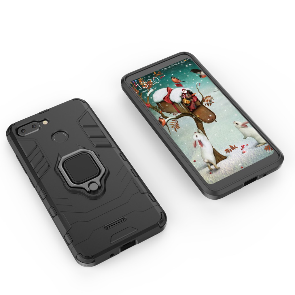 Ốp lưng Redmi 10 / Redmi 12 / Redmi 6 / Redmi 6A chống sốc Iron Man Iring giá đỡ chân đế cao cấp