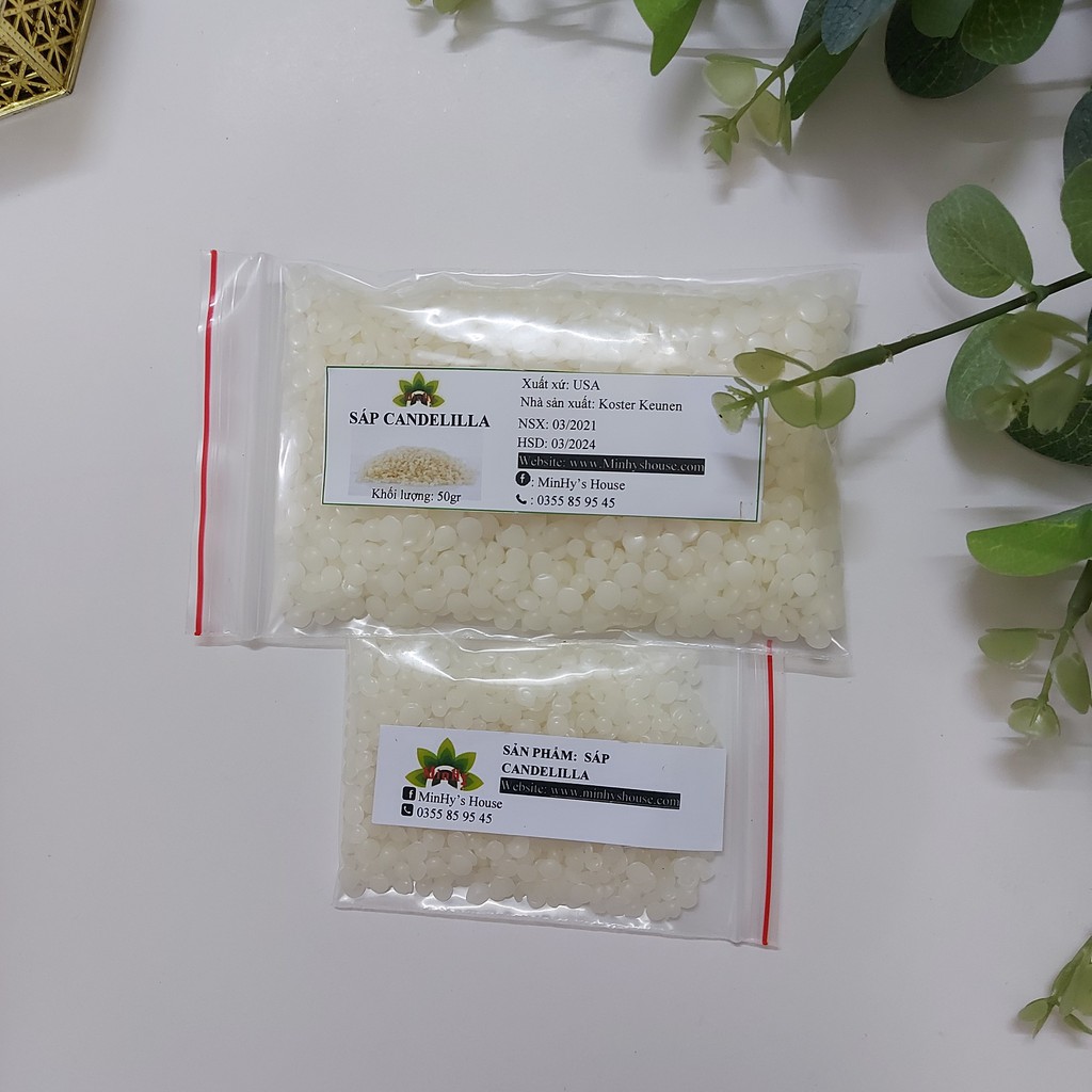 Sáp candelilla 1kg 349k_candelilla wax_ nguyên liệu làm mỹ phẩm handmade