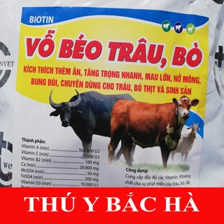 1 kg VỖ BÉO TRÂU, BÒ, CHÓ, KÍCH THÍCH THÈM ĂN, TĂNG TRỌNG NHANH, MAU LỚN, NỞ MÔNG, BUNG ĐÙI, CHUYÊN DÙNG CHO TRÂU, BÒ