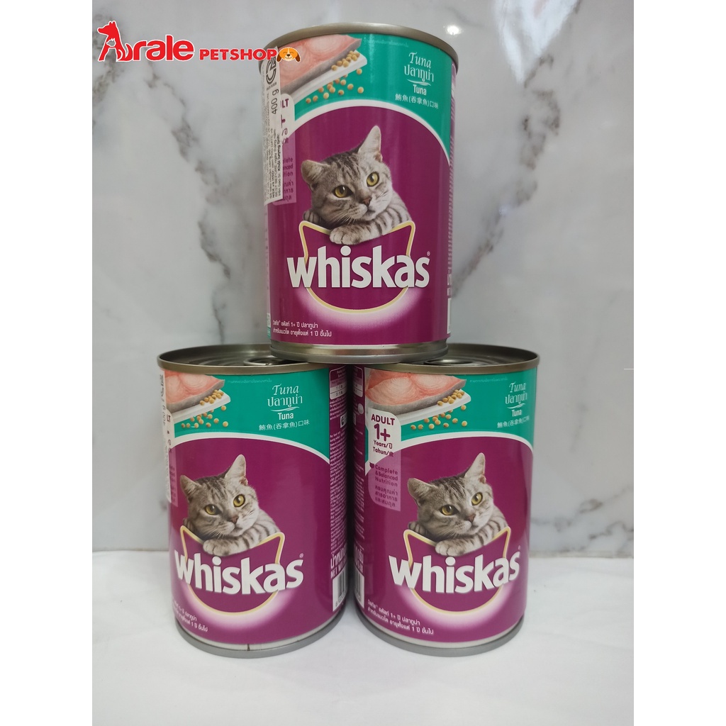 [400g] Pate lon Whiskas cho mèo trưởng thành vị Cá biển , Cá thu, Cá ngừ