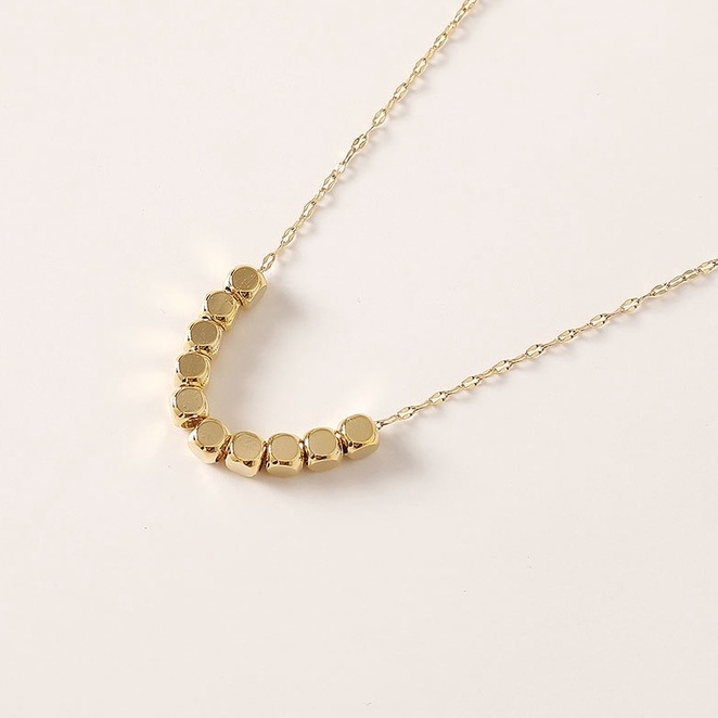 Vòng cổ SEAGLOCA mạ vàng 14k mặt vuông nhỏ phong cách sang trọng