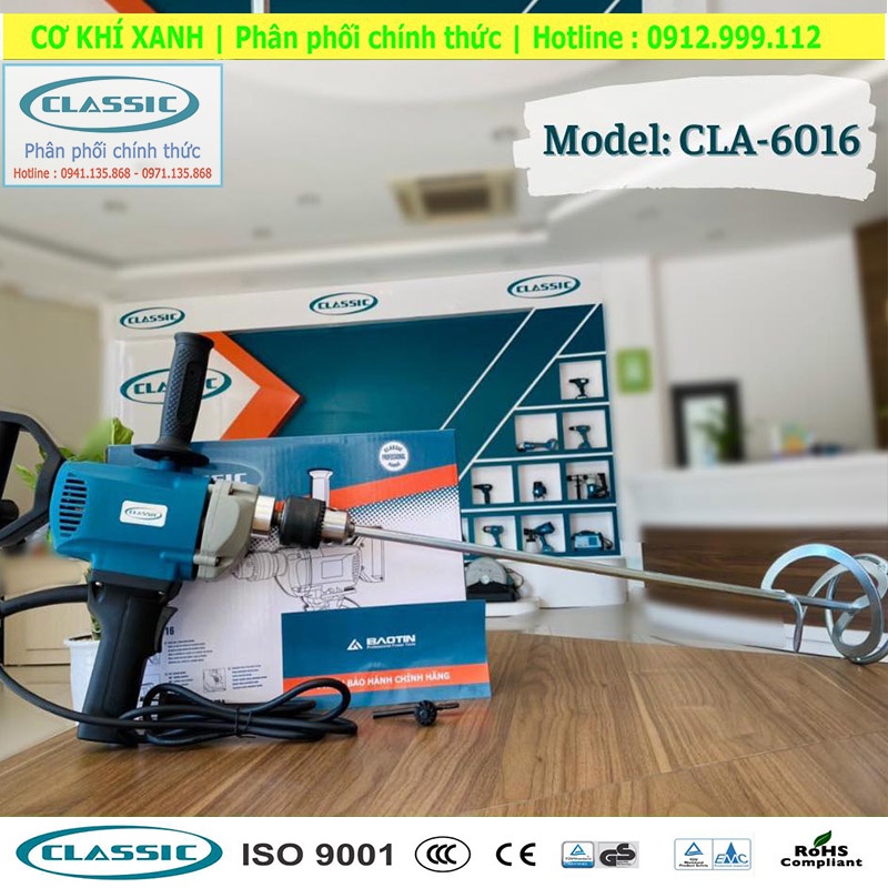 Máy khuấy sơn Classic CLA-6016, công suất 1020w chuyên khuấy sơn, bột, hóa chất