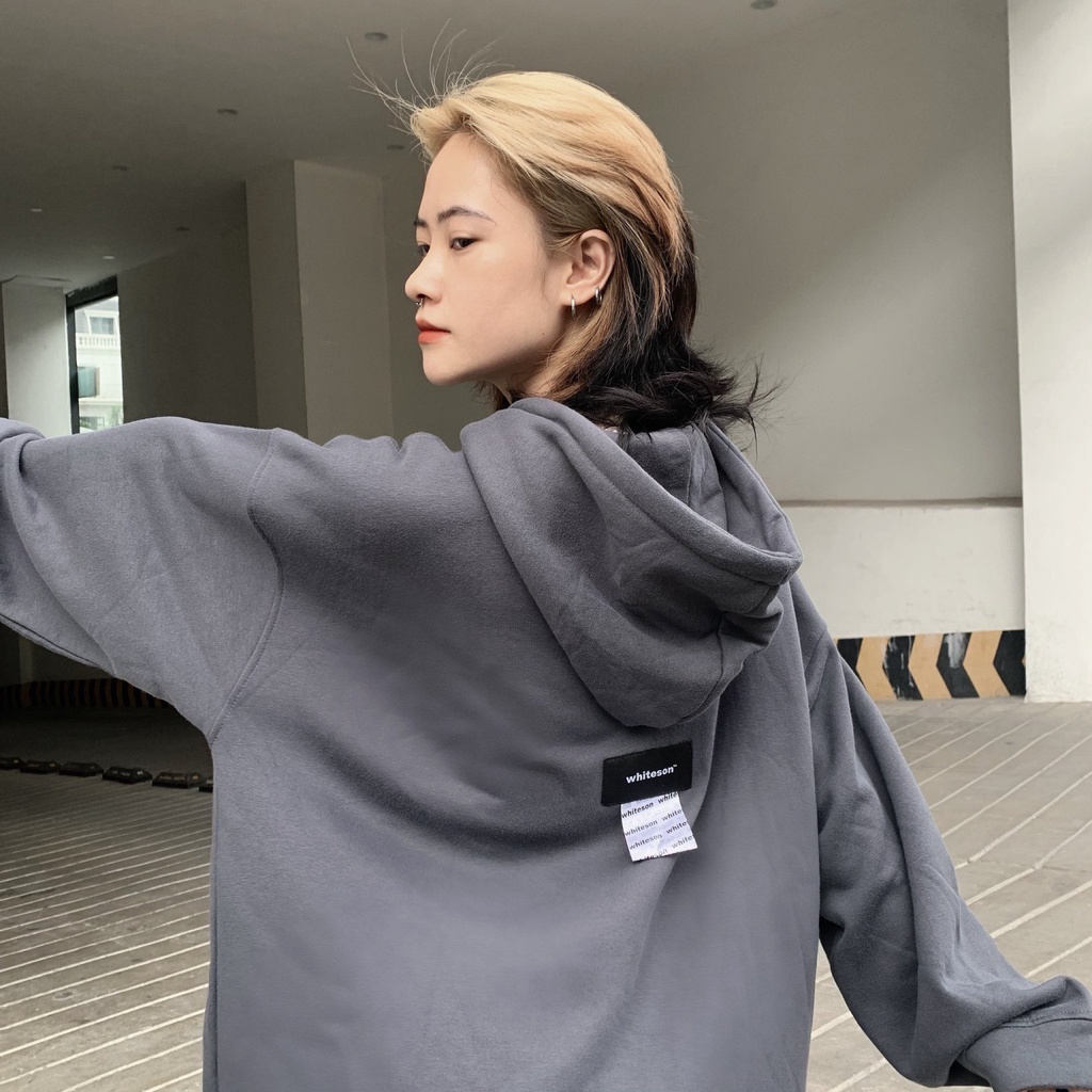 HOODIE FULLZIP "STORY" SOLID GRAY | BigBuy360 - bigbuy360.vn