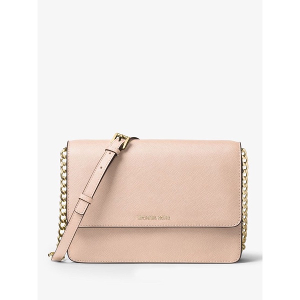 Túi Đeo Chéo Michael Kors Daniela Large Saffiano Leather Crossbody Bag Màu hồng nhạt
