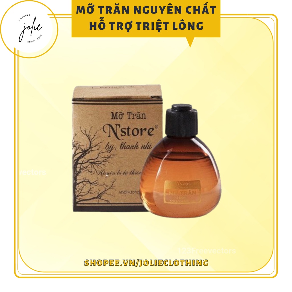 Mỡ trăn triệt lông nguyên chất chính hãng N'store date mới, mỡ trăn gia nhiệt 75g