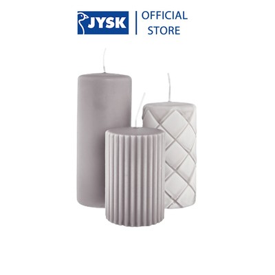 Nến trụ | JYSK Alfred | bộ 3 chiếc | paraffin | nhiêu màu | DK6xC9/11/14cm