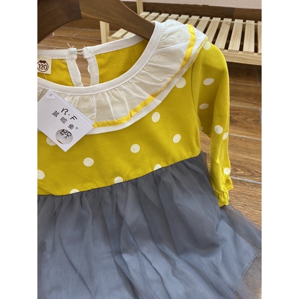 Váy Chấm Bi Cho Bé Gái Size 0-3 Tuổi