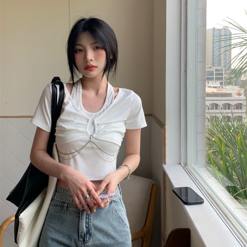 Áo Thun NgắN Tay Giả Hai LớP ThờI Trang Cho Nữ JL-TX-336