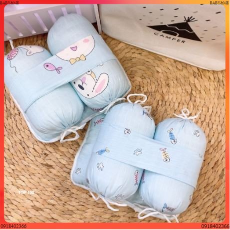 Bộ gối chặn bông cho bé sơ sinh.