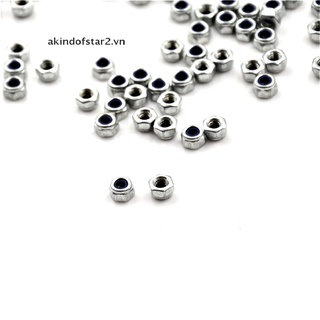 [akin] 100pcs M3 x 0.5mm Stainless Steel Nylock Nylon Insert Hex Self-locking Nuts  [akin]