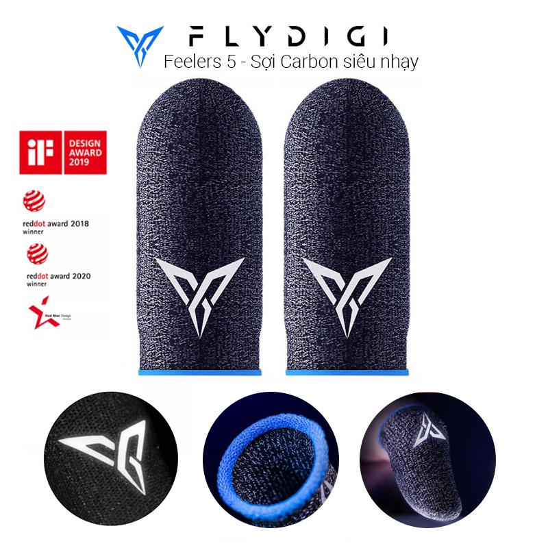 Găng tay chơi game Flydigi Wasp Feelers 5 thế hệ mới - Chơi game PUBG, Liên minh, chống mồ hôi, cực nhạy, không xù vải