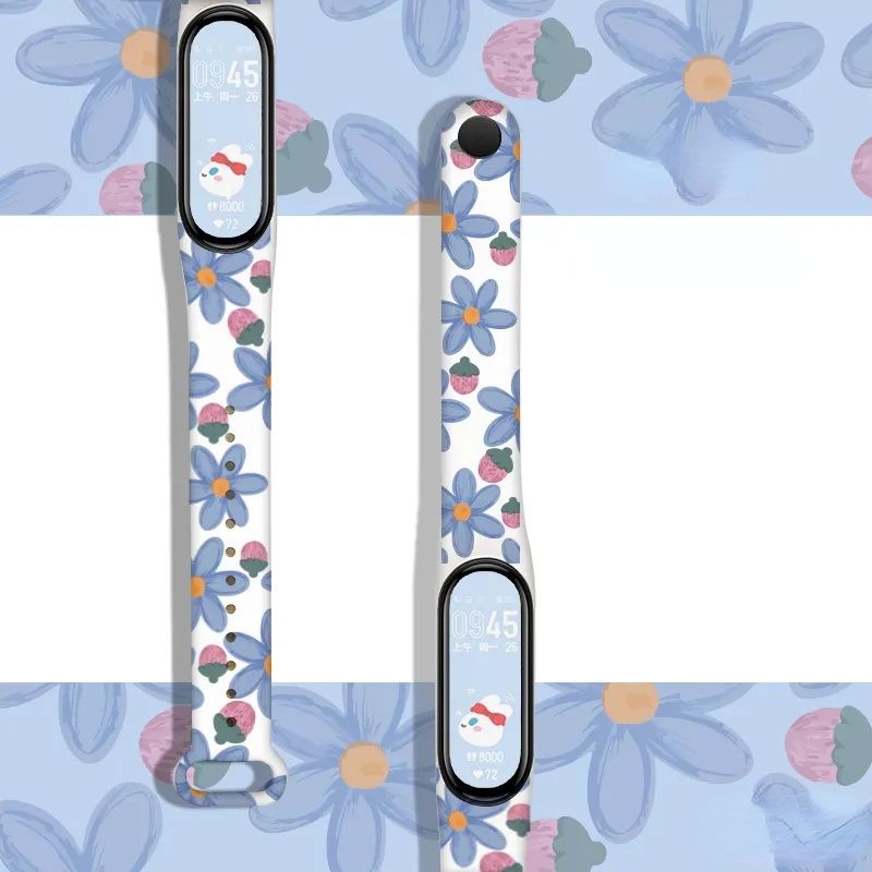 Miband 7 - Dây đeo họa tiết hoa cỏ dành cho Xiaomi Miband 7/ Mi band 7