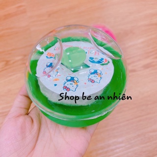 Hộp đựng phấn rôm cho bé , kèm bông chậm phấn