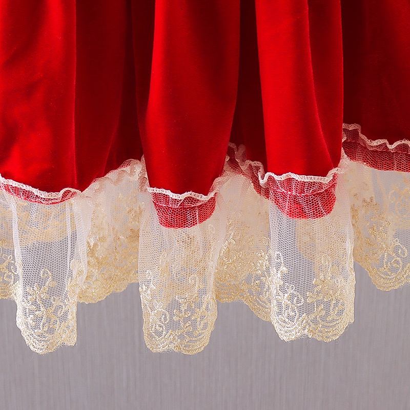 [Cao Cấp] Váy Nhung Đỏ Phối Voan Bèo Dạ Hội Cho Bé Gái MINTSCLOSET Size Từ 1 Đến 4 Tuổi - GV0012